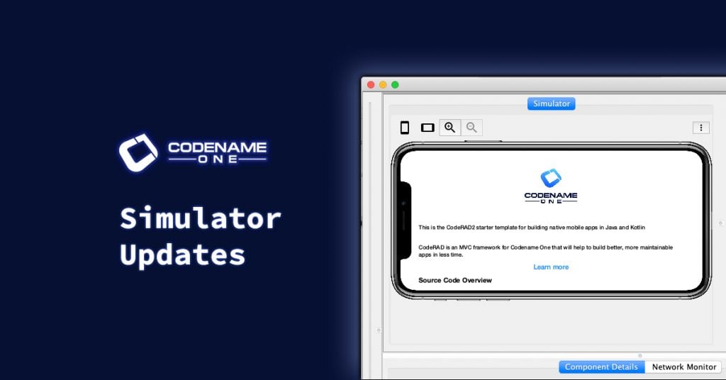 Codename One Simulator Facelift